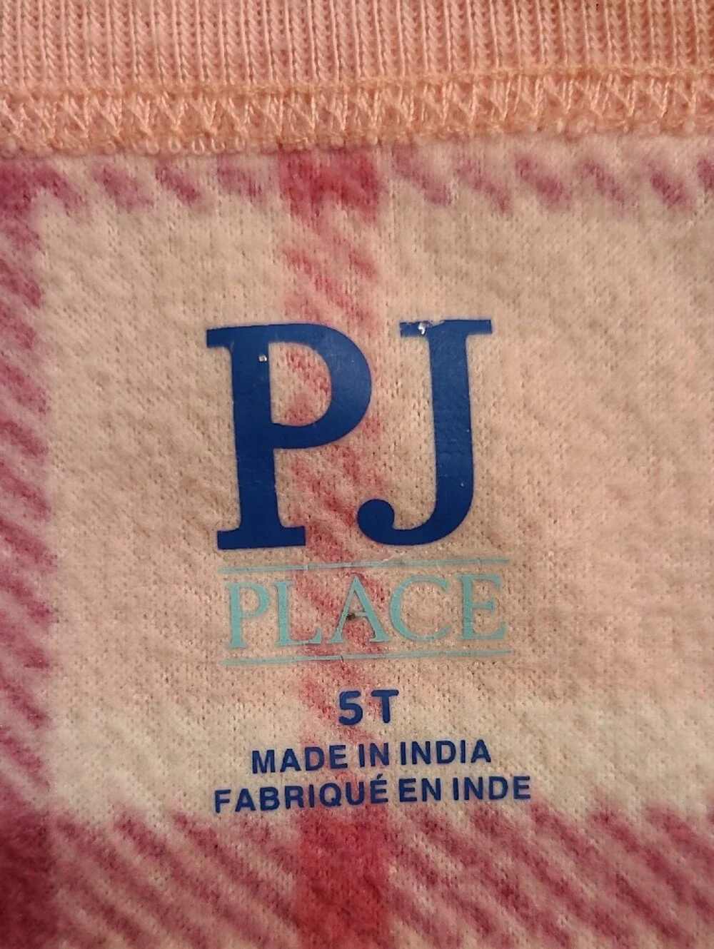 Pj Place Pink Plaid Kids One-Piece Footed Pajamas Size 5T